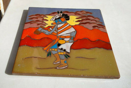 The Hearth Handpainted Ceramic Tile Morning Kachina Scottsdale Az 8&quot; - £19.97 GBP