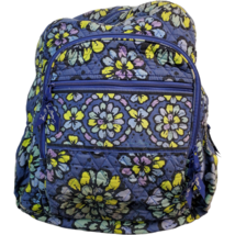 Vera Bradley Backpack Blue Multi Quilted Fabric Shoulder Straps Zip Closure - £18.05 GBP