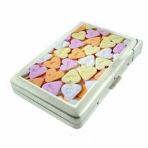 Heart Candies Em1 100&#39;s Size Cigarette Case with Built in Lighter Metal Wallet - £17.37 GBP