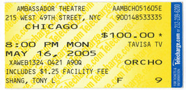 Chicago The Play 2005 Ticket Stub Ambassador Theatre New York 49th st. C... - £5.44 GBP