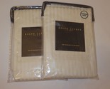 2 Ralph Lauren Hallowell Stripe Jacquard standard shams Cream New Rare I... - $89.23