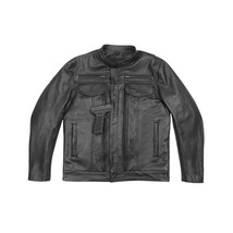 Vance Leathers&#39; Men&#39;s Top Performer Motorcycle Leather Jacket with Doubl... - $175.58+