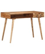vidaXL Writing Desk Natural Wood Solid Acacia wood Medium Writing Desk - $746.46 CAD