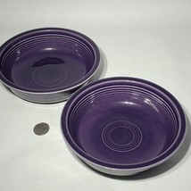 Set of 2 Homer Laughlin Fiesta Mulberry Purple 7&quot; Coupe Soup Bowl USA Di... - £18.00 GBP