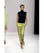 Miu Miu by Prada Mustard Brown Nappa Leather and Black Knit Pants 44IT NWT - $521.36 CAD