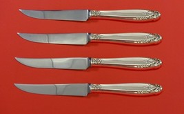Prelude by International Sterling Silver Steak Knife Set 4pc HHWS  Custom 8 1/2&quot; - £223.46 GBP