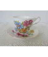 Royal Imperial England Bone China Teacup &amp; Saucer Multi Color Florals - $277.19 MXN