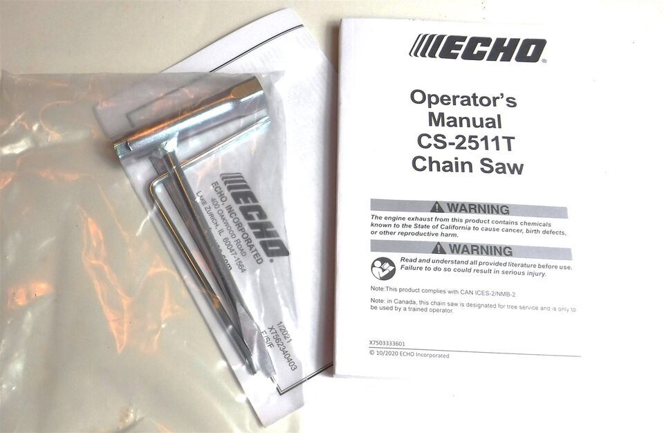 ECHO CS 2511T Chainsaw Manual and Tools - OEM - $13.95