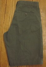 Billabong Men&#39;s (30W) Green Cotton Zipper Fly Flat Front Dress Shorts Euc - £20.57 GBP