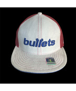 Vintage Washington Bullets Fitted Hat Sz 8 Hardwood Classic Suede Mesh Back - $34.99