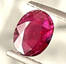 1.09 Ct Oval Natural Unheated Untreated Ruby, Mozambique, Watch Video - £89.92 GBP