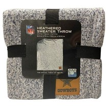 DALLAS COWBOYS BLANKET THROW HEATHERED SUPERSOFT POLY 60&quot;X72&quot; W/ TEAM PA... - £21.08 GBP