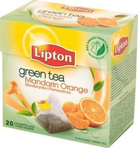 Lipton Green Tea - Mandarin Orange - Pyramid tea bags-1 box - - £10.87 GBP