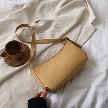 Simple Solid Color Small PU Leather Shoulder Bags For Women 2021 Summer Simple H - £23.33 GBP