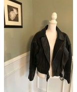 Vintage Women&#39;s Miropa Black Leather Jacket Early 1990 ‘s Size Large - $989.99