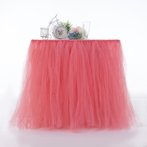 Any Color TABLE TUTU Skirt Rainbow Table Tulle Skirt Tutu Tulle Table Decoration image 3