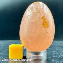 Rose Quartz Crystal Healing Egg – Genuine Polished Love Stone with Certificate - $14.42