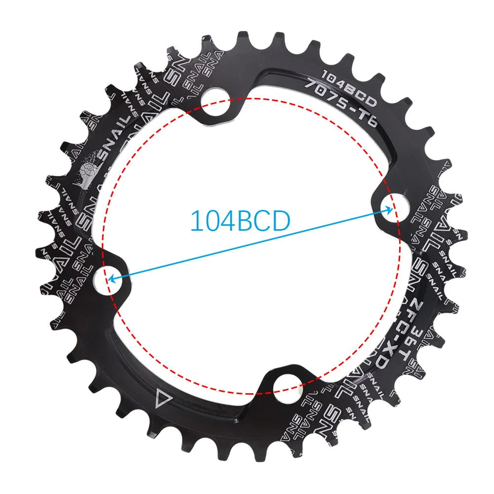 Sporting SNAIL Chainring 104BCD Round 30t 32t 34t 36t 38 tooth Narrow n Wide Ult - £23.92 GBP