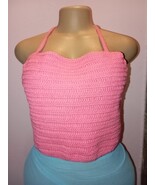 Crochet crop top, summer top, summer vest, halter top - $40.00