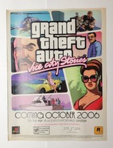 Grand Theft Auto GTA Vice City Stories Coming October 2006 PSP Magazine Print Ad - £11.84 GBP