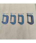 4X Vintage Craftsman 3" Malleable C Clamp Clamps No. 66673 Made in USA - $62.69 CAD