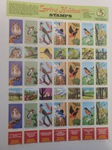 National Wildlife Federation - Spring Habitat Stamps - 1970 - Full Sheet Uncut - £7.29 GBP