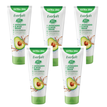 5X Eversoft Face Wash Facial Cleanser 100% Organic Avocado &amp; Rice Bran Oil 195g - £55.15 GBP
