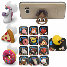 2 Pc Character Emoji Cell Phone Stand Fidget Holder Suction Grip Mount Universal - £11.34 GBP