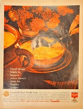Campbells Beef Noodle Soup Sunday Supper Good Things-1961 Vintage Print Ad - $184.61 MXN