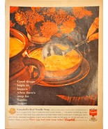 Campbells Beef Noodle Soup Sunday Supper Good Things-1961 Vintage Print Ad - $9.74