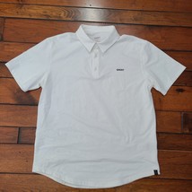 GHOST Golf Polo Shirt Men&#39;s Size L White Logo Stretch - $39.55