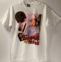 $25 George Strait Vintage USA Tour White Pink 90s Richard Southern C&amp;W T-Shirt L - £22.54 GBP