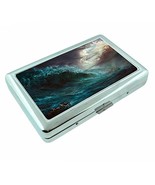 Ocean Waves Em2 Hip Silver Cigarette Case Id Holder Metal Wallet 4&quot; X 2.... - €6,81 EUR
