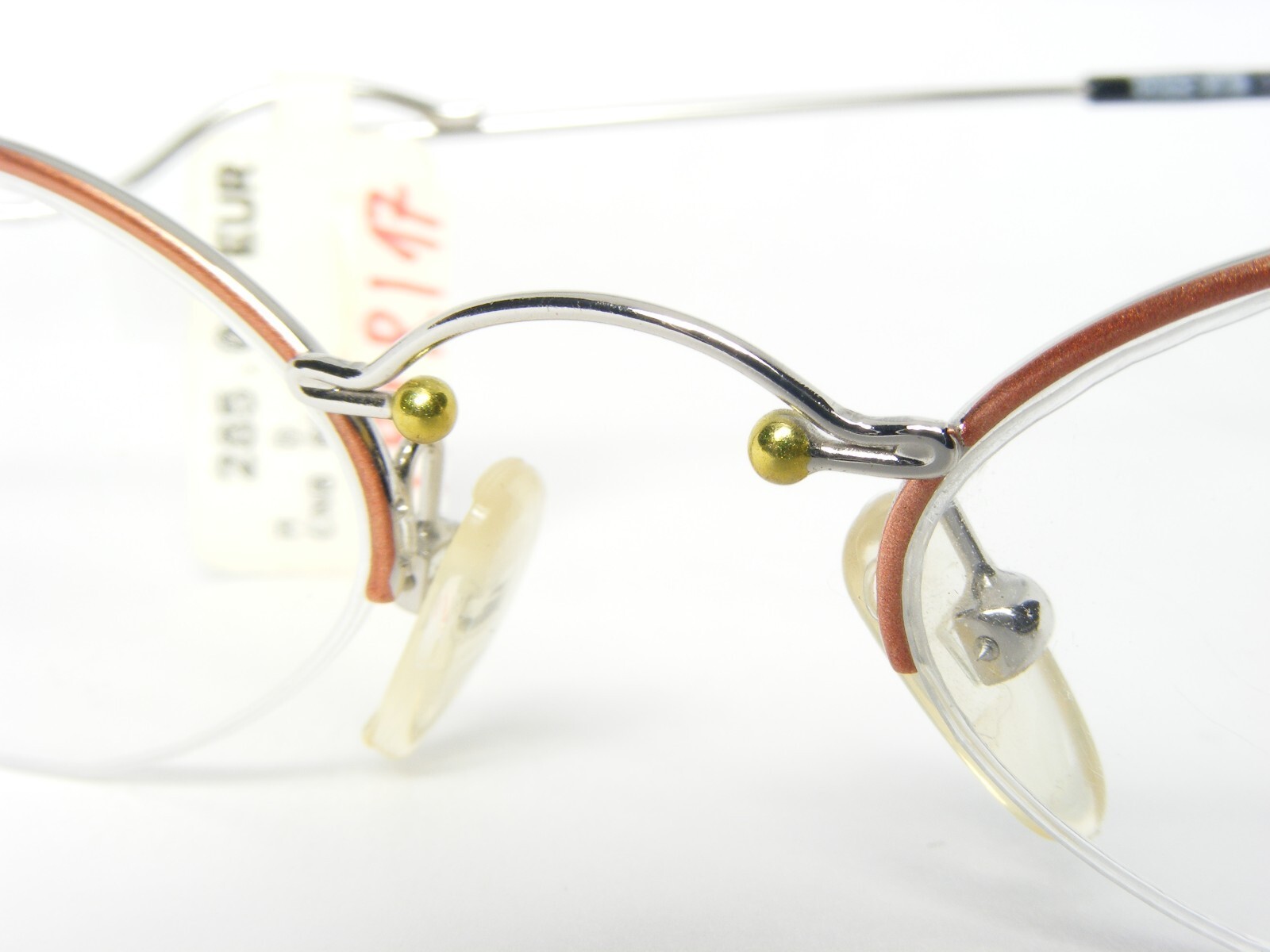Vintage Dolce Vita Par Casanova DV-36 05 Orange/Argent Lunettes 45-19-140mm Item image 8