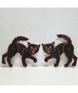 Vintage Halloween Black Cat Jointed Articulating Die Cut Decorations Mad... - $724.59 MXN