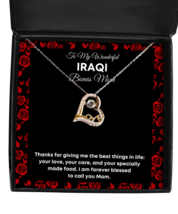 Iraqi Bonus Mom Necklace Gifts - To My Wonderful Bonus Mom - Love Pendant  - £39.27 GBP