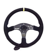 Ralliart 14inch Suede Leather Drift Sport Race Steering Wheel 3 Color St... - £70.35 GBP