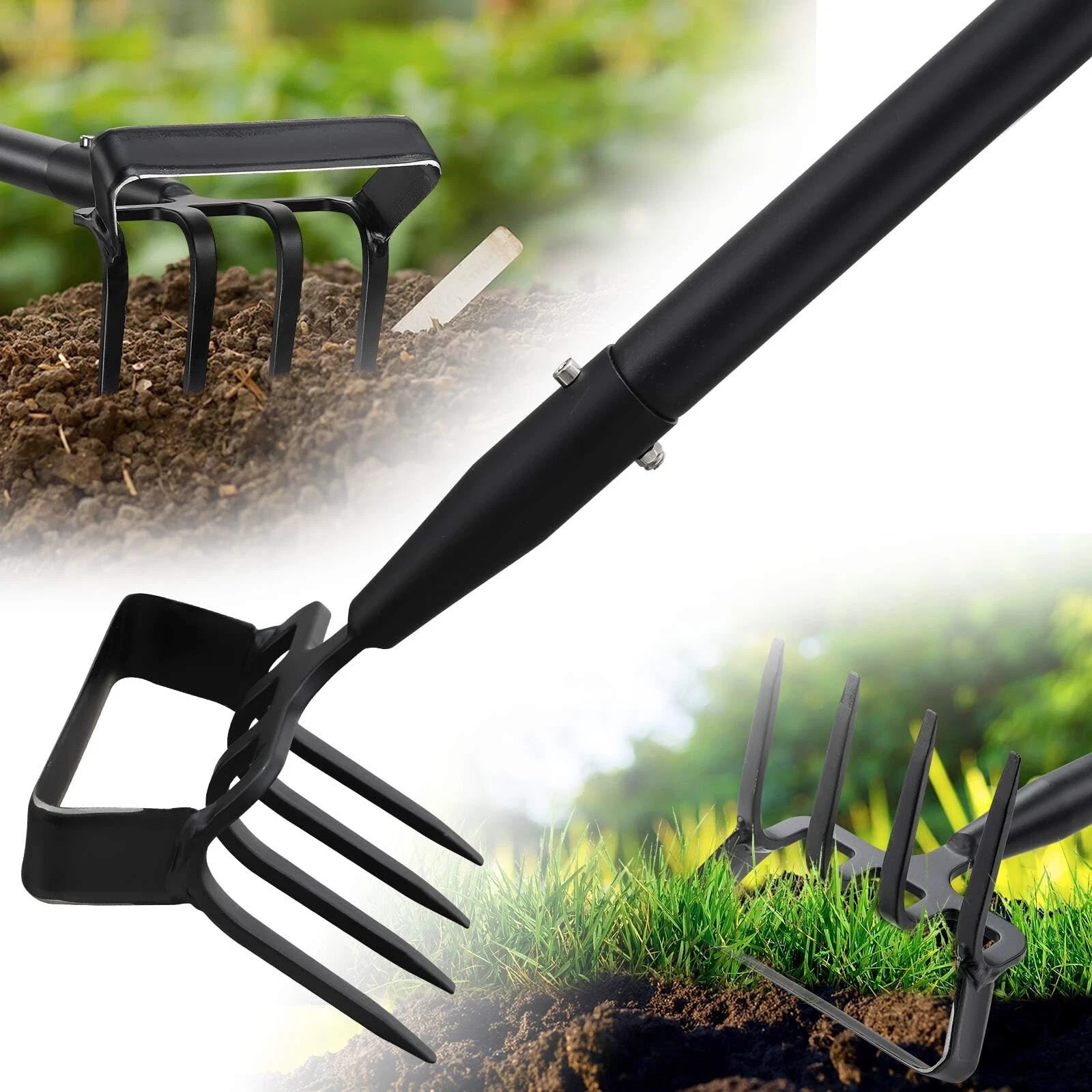 Hula Hoe Garden Tool - 2 in 1 Stirrup Action Hoe & Rake,Heavy Duty Weeding & ... Item image 2