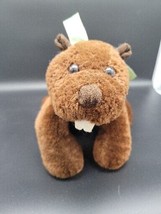 Vintage Mary Meyer Flip Flops Plush Relaxed Animal Bucky Beaver Plush Tag Bow - $27.09