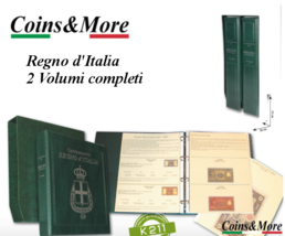 Album Carpeta Papel Moneda Billetes Reino de Italia 2 Volúmenes Nuevo - £104.24 GBP