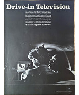 Drive In Television Sony TV 5 inch 1965 Vintage Print Ad - $15.39 CAD