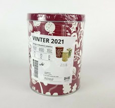IKEA Vinter 2021 Tin with Lid Set of 3 Mixed Sizes &amp; 3 Colors - $15.47