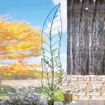 Leaf Trellis Stake 6-ft Climbing Flower Vine Plant Metal Garden Outdoor ... - $32.64