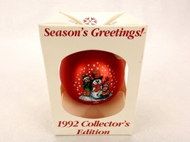Campbell Kids Christmas Red Glass Ball Ornament, 1992 Collector&#39;s Edition - $19.55