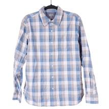 Austin Clothing Co Button Up Shirt M Mens Check Fitted White Blue Gray C... - £13.90 GBP