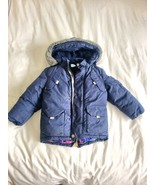 Ted Baker Navy Parka Coat Kids Boys Age 4 Downs Coat - £25.04 GBP