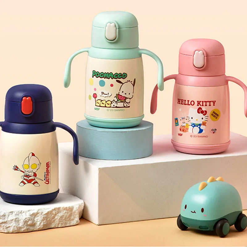 Kawaii Sanrio Hello Kitty My Melody Large Capacity Children Cartoon Water Bottle - £15.33 GBP