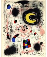 JOAN MIRO 1953 Original Lithograph, Edition of 1350 from RARE exhibition... - $873.00
