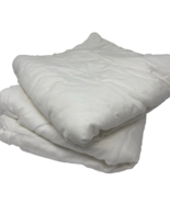Pottery Barn White Dream Brushed Cotton Comforter Euro Shams Set of 2 White - €32,62 EUR