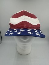 VTG Nissin USA American Flag Hat Stars Stripes Adjustable Strapback Cap 90s - $9.27